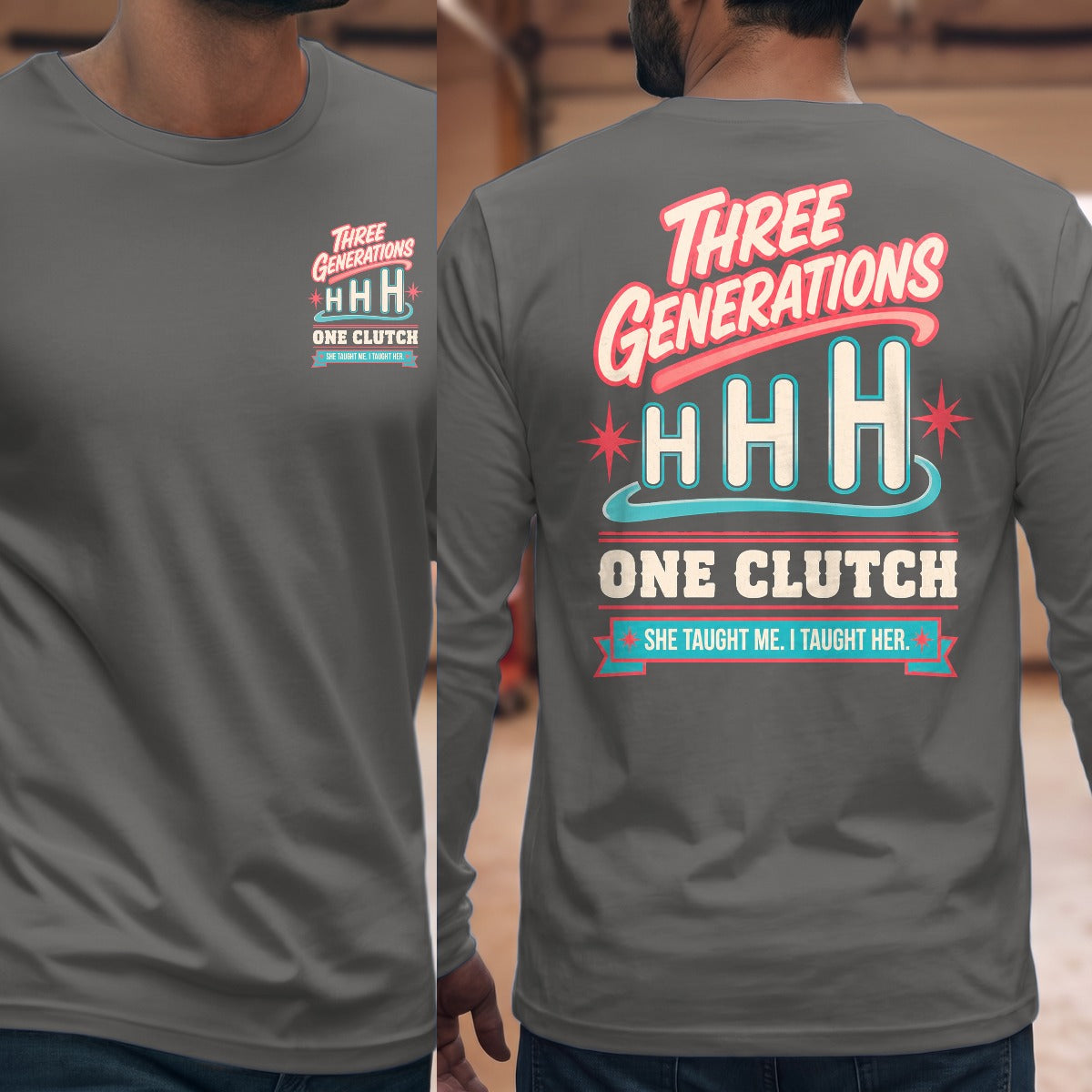 Graphite Heather | Front & Back