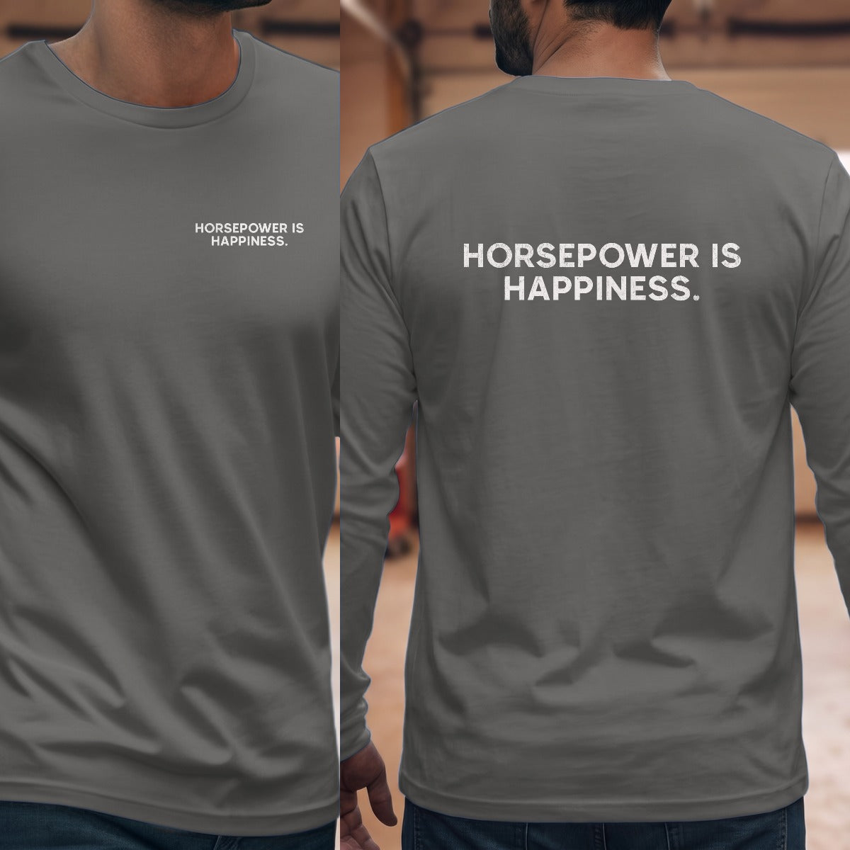 Graphite Heather | Left Chest + Back