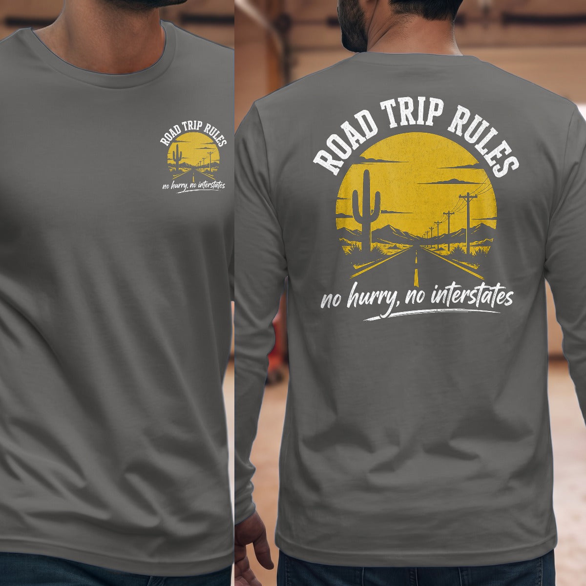 Graphite Heather | Front & Back