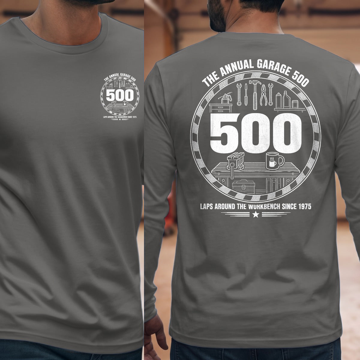 Graphite Heather | Front & Back