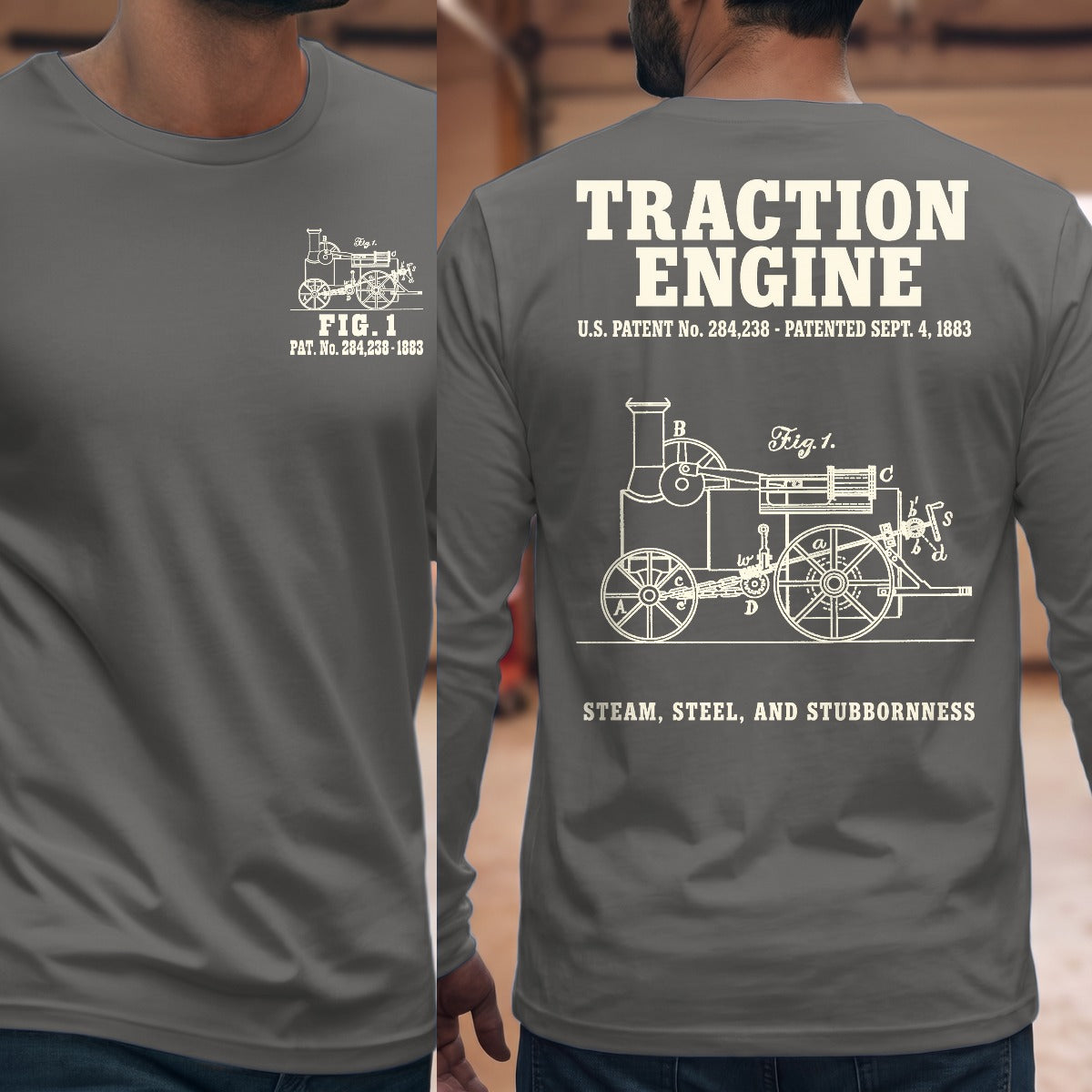 Graphite Heather | Front & Back