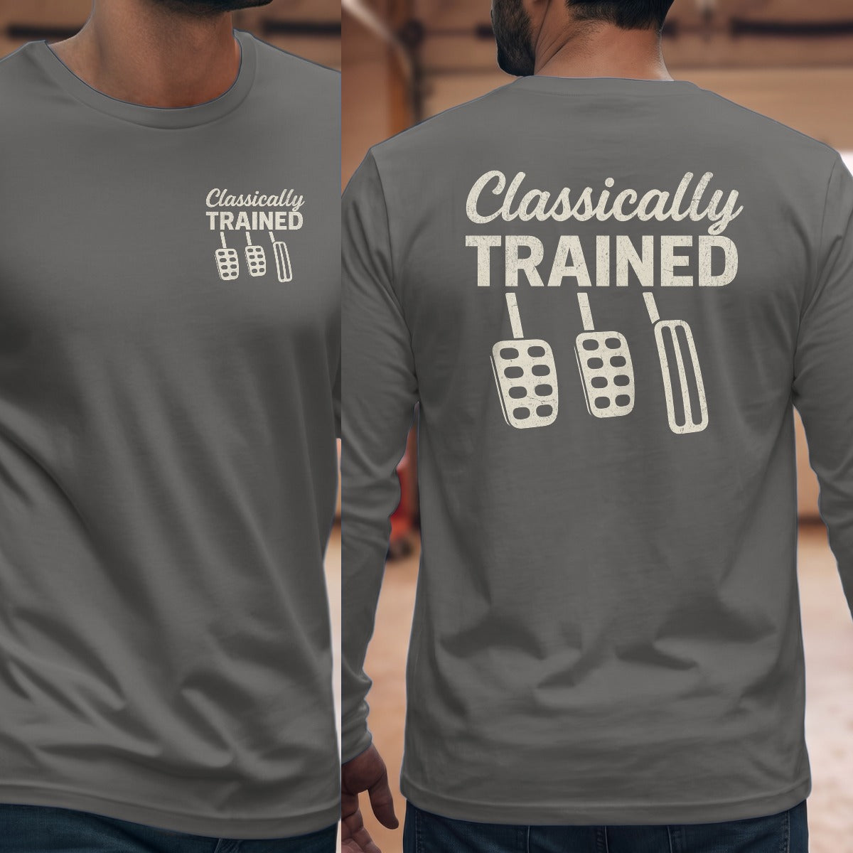 Graphite Heather | Left Chest + Back