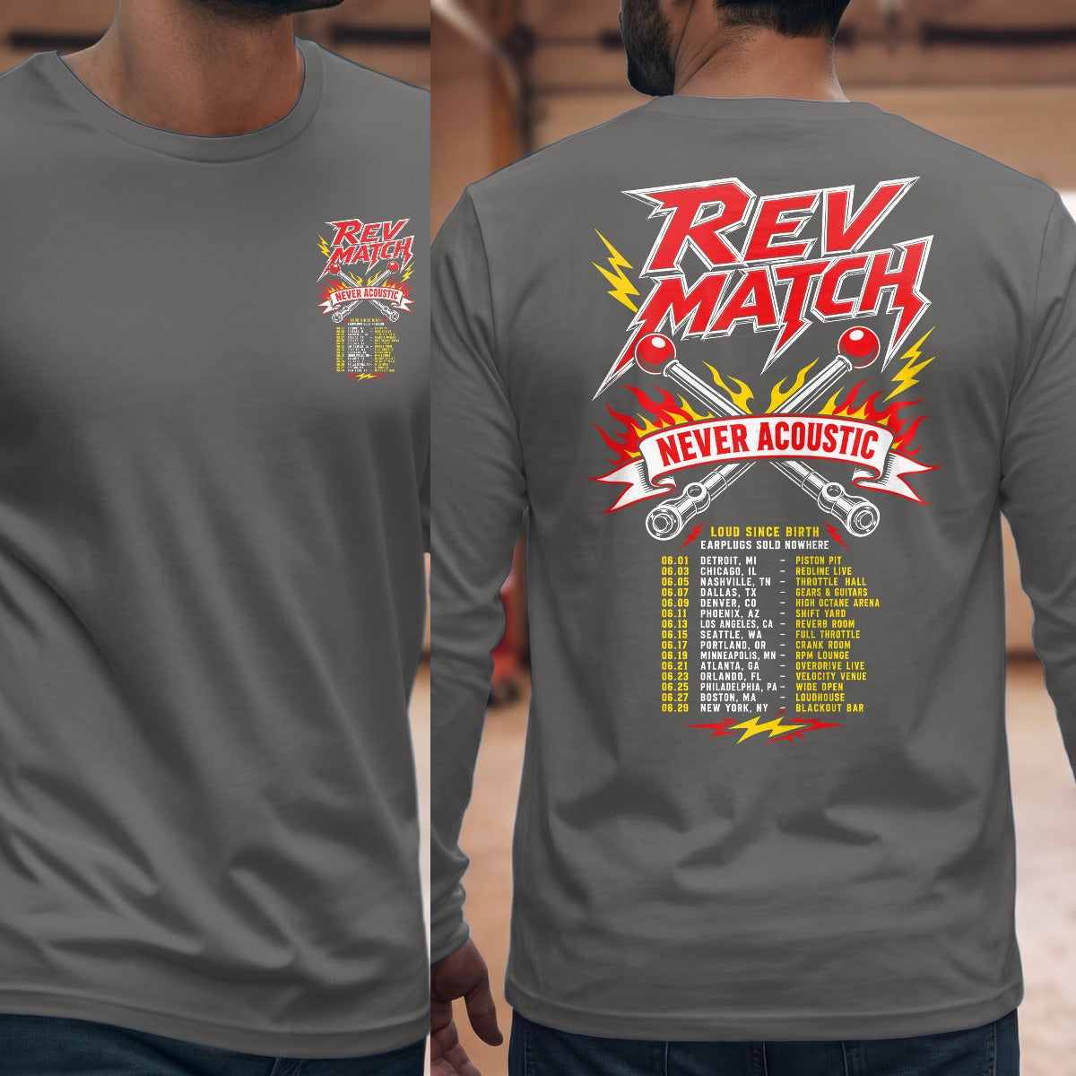 Graphite Heather | Front & Back