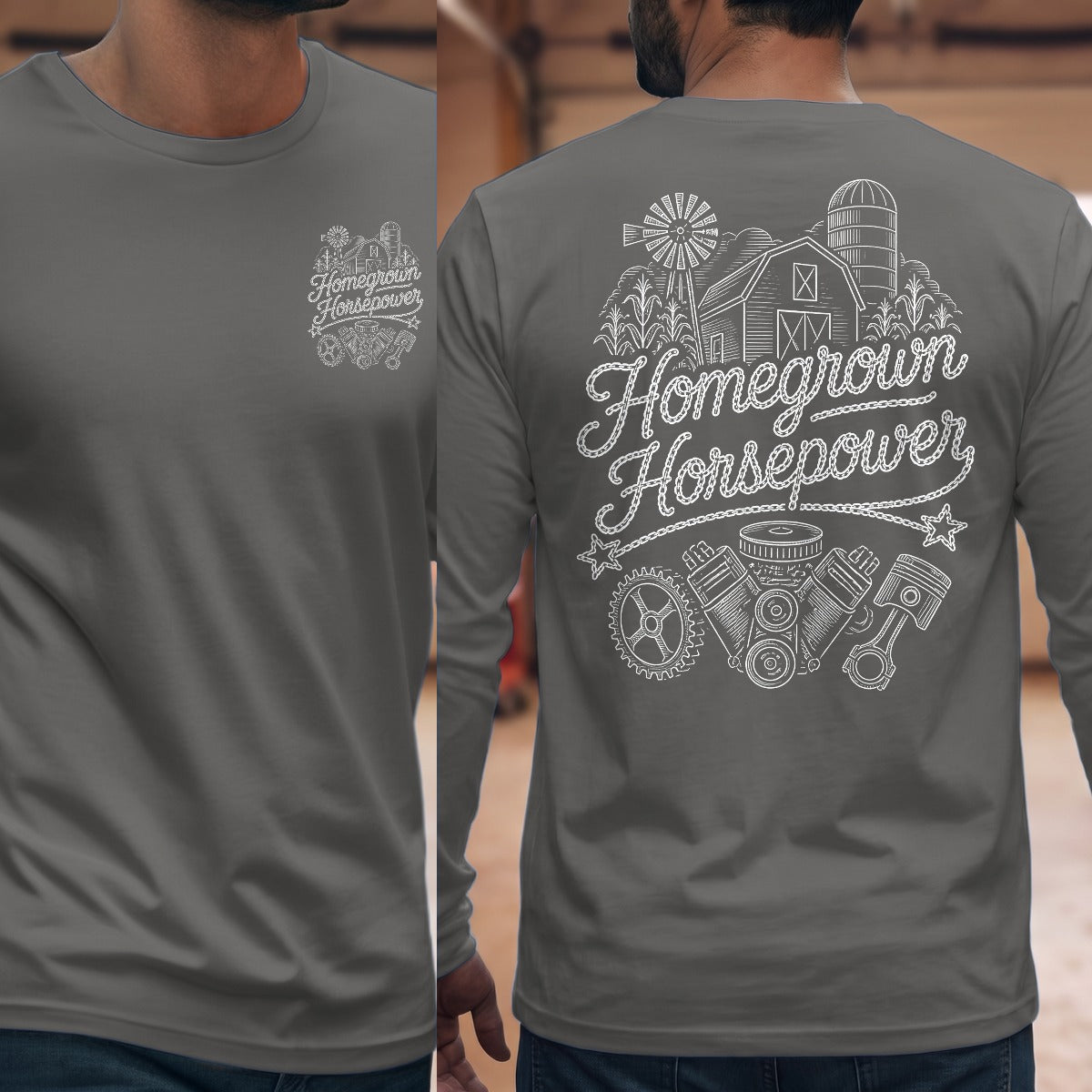 Graphite Heather | Front & Back