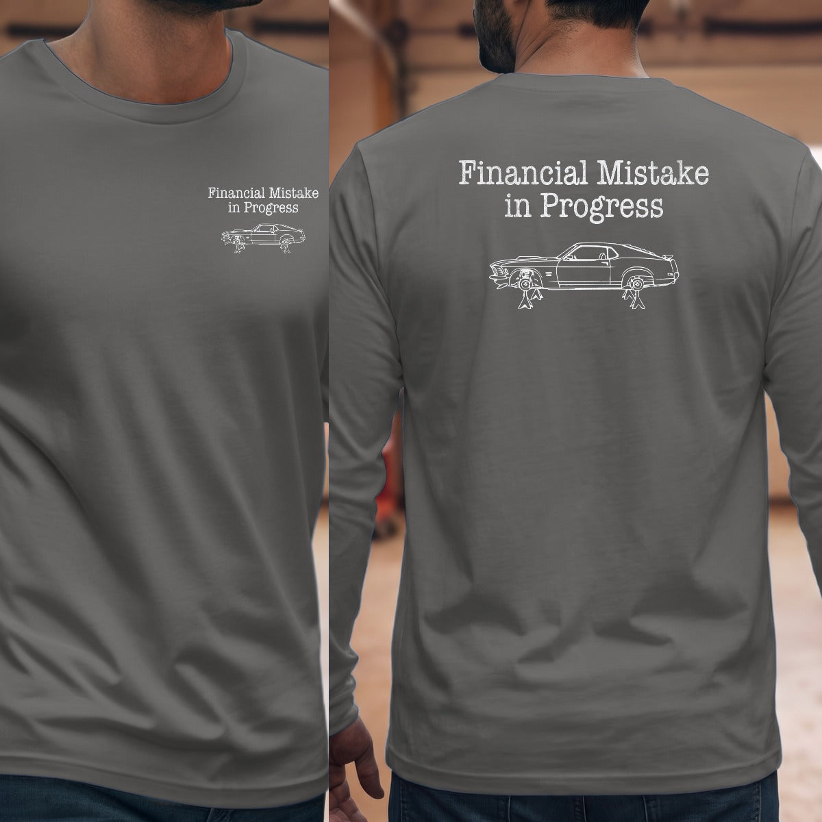 Graphite Heather | Left Chest + Back