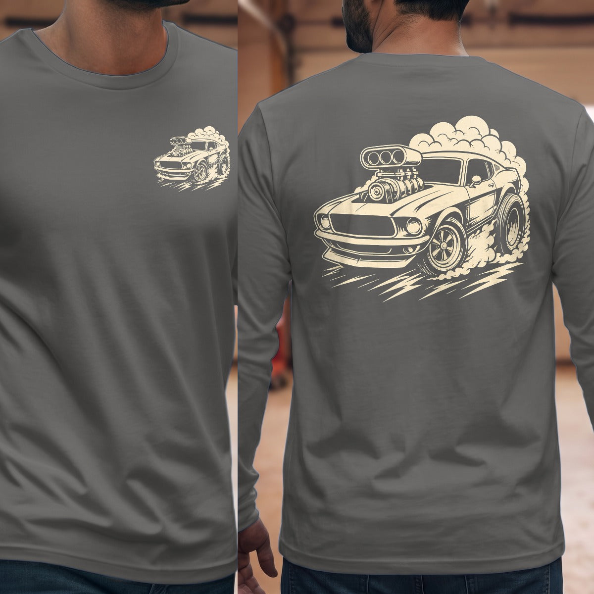 Graphite Heather | Front & Back