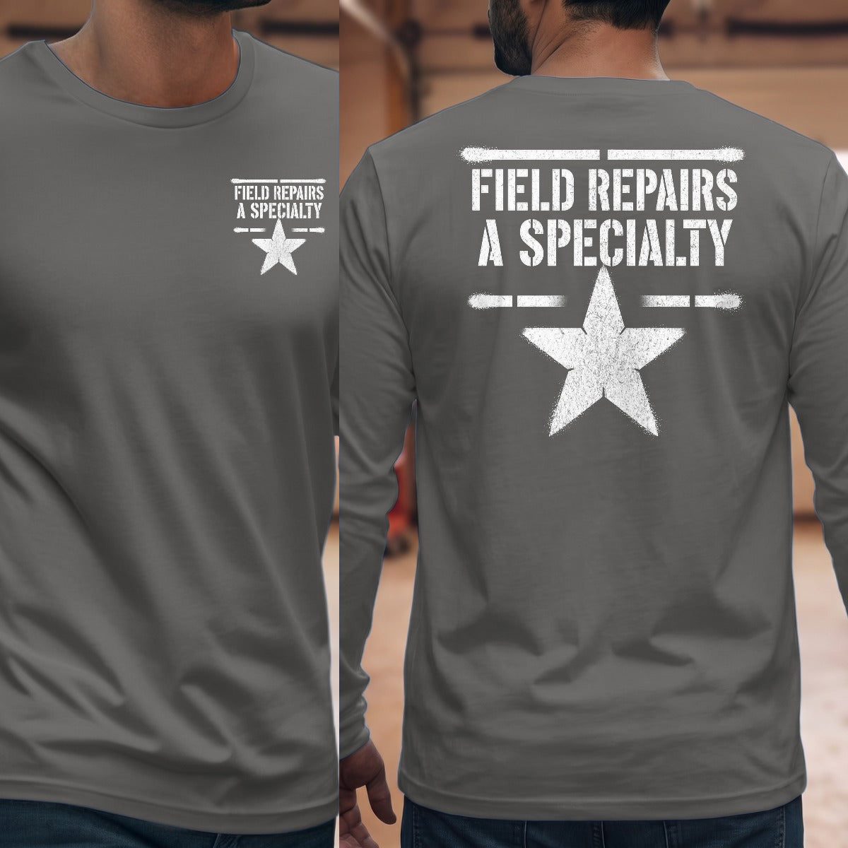 Graphite Heather | Front & Back