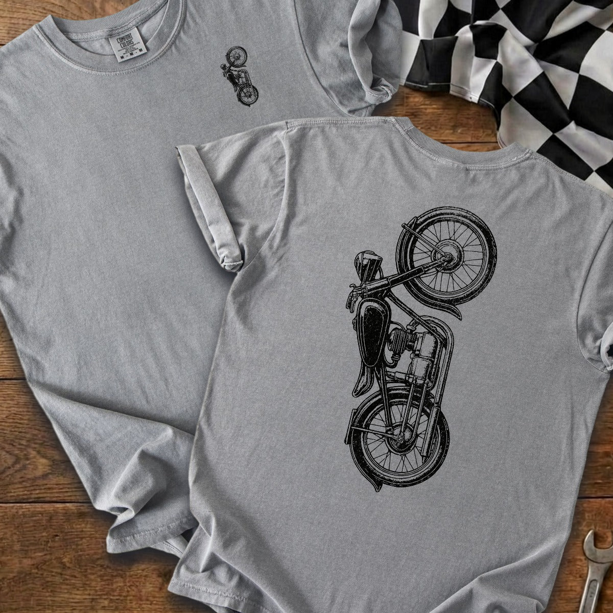Grey | Left Chest + Back