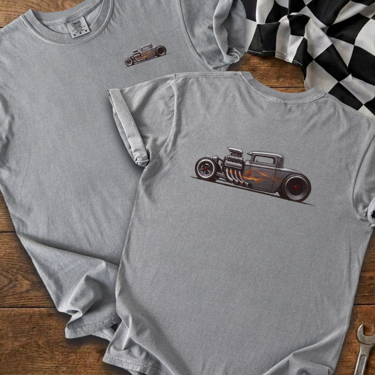 Grey | Left Chest + Back