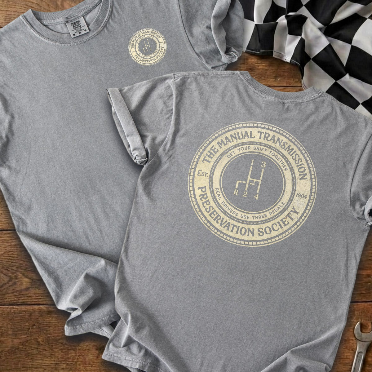 Grey | Left Chest + Back