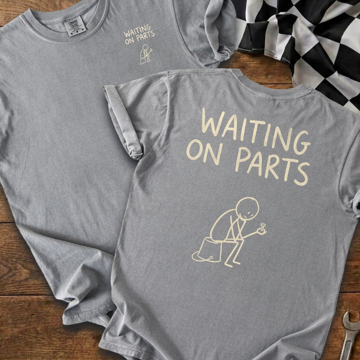 Grey | Left Chest + Back