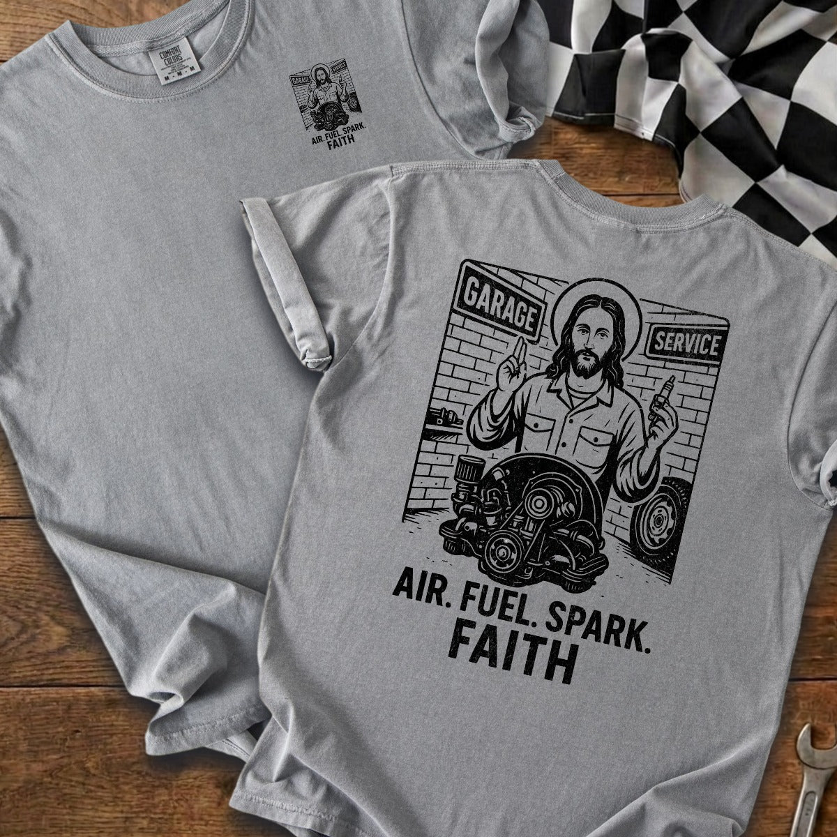 Grey | Left Chest + Back
