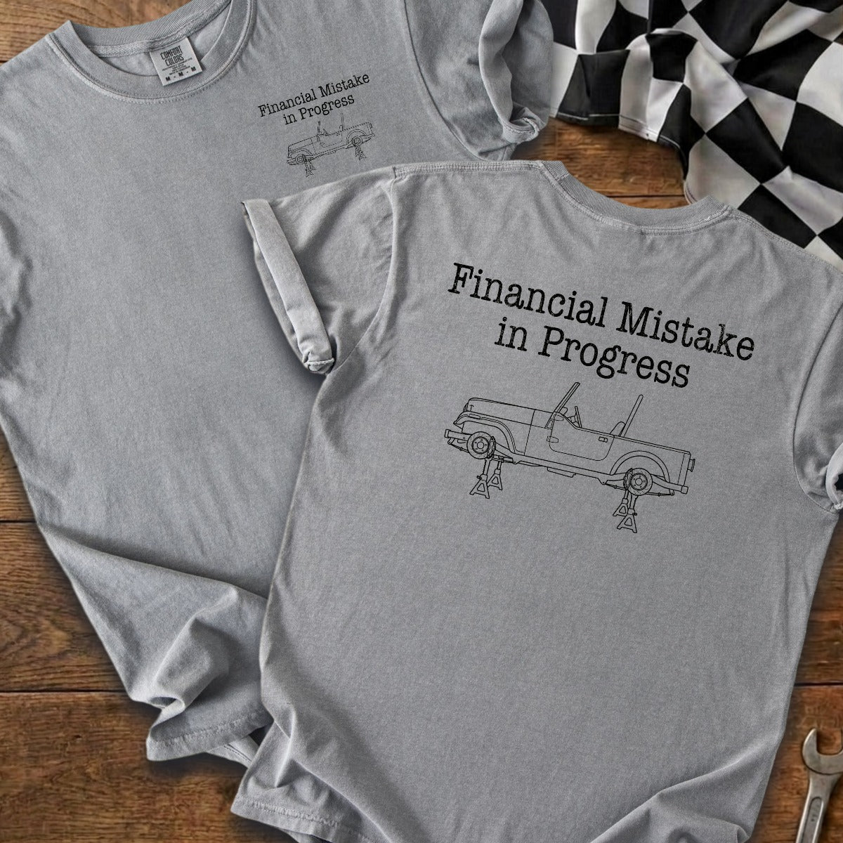 Grey | Left Chest + Back