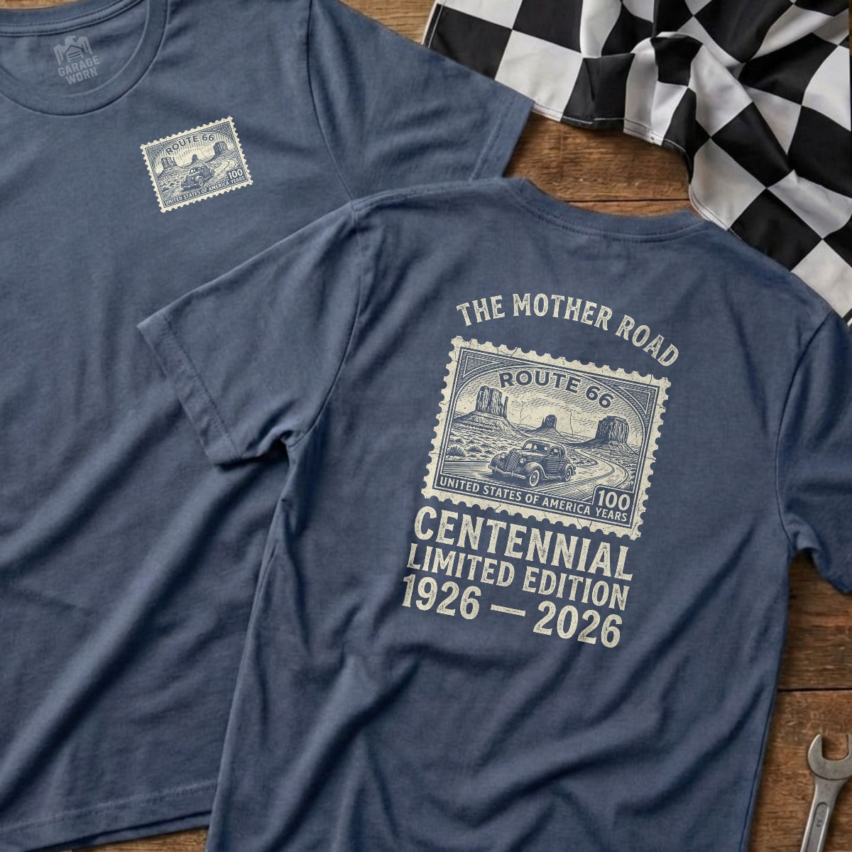 Heather Indigo | Left Chest + Back