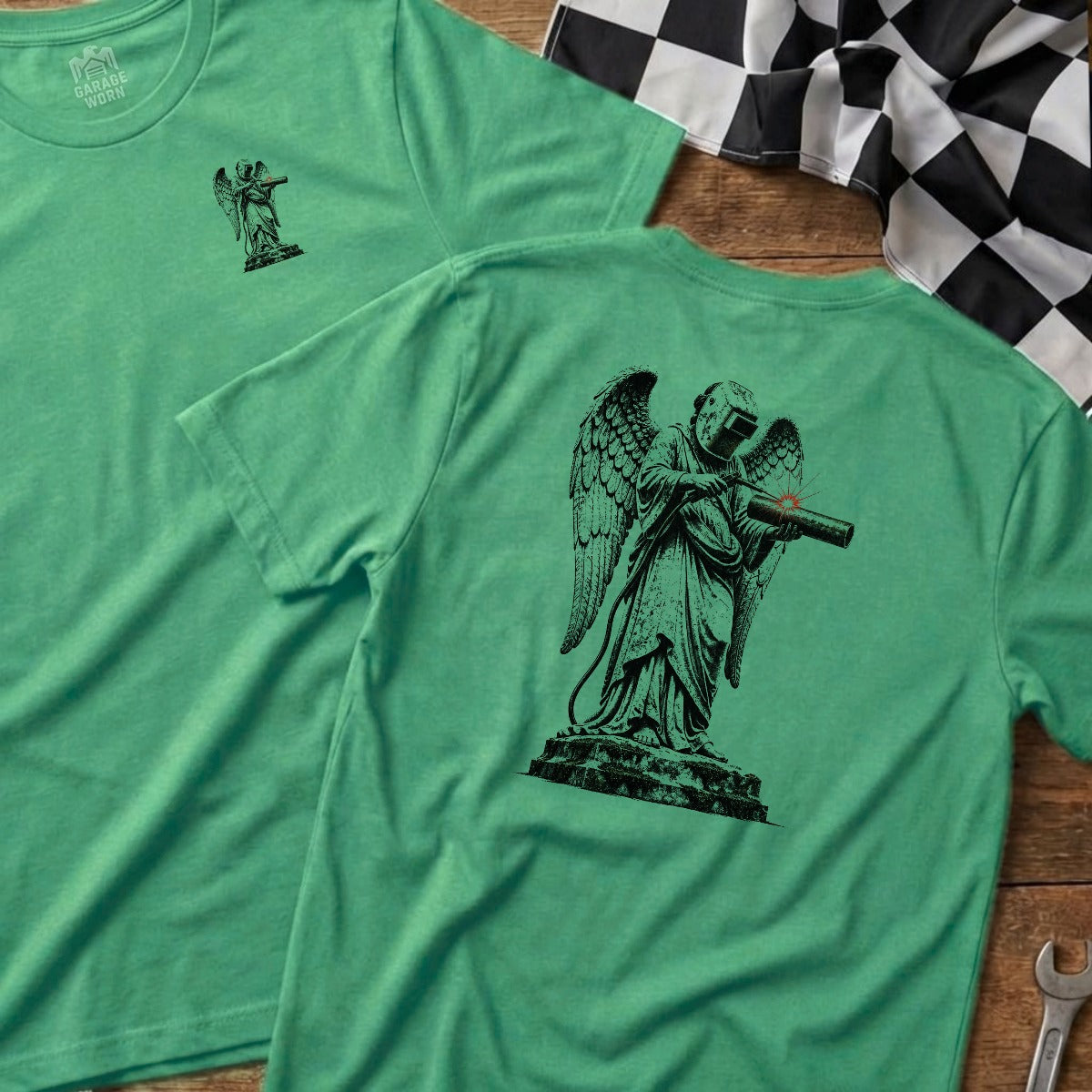 Heather Irish Green | Left Chest + Back (refreshed)