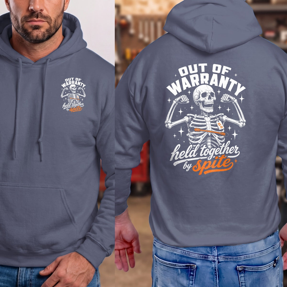 Heather Navy | Front & Back