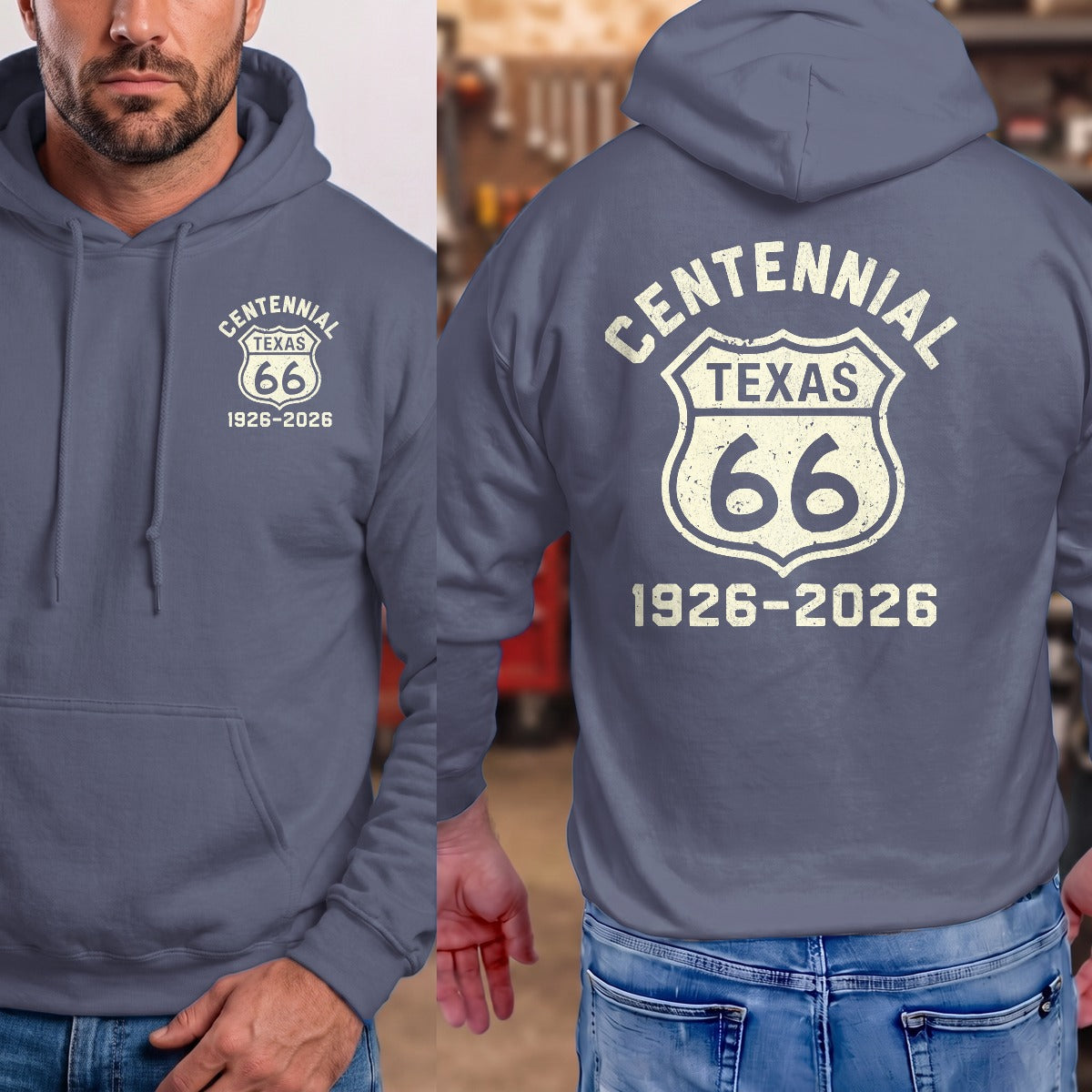 Heather Navy | Front & Back