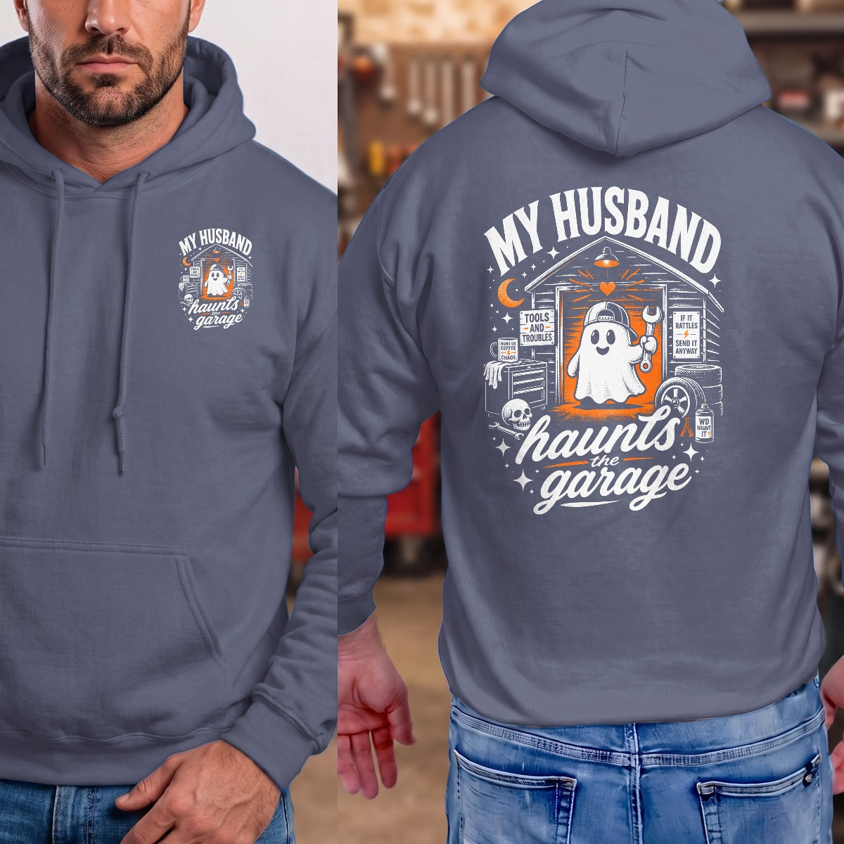 Heather Navy | Front & Back