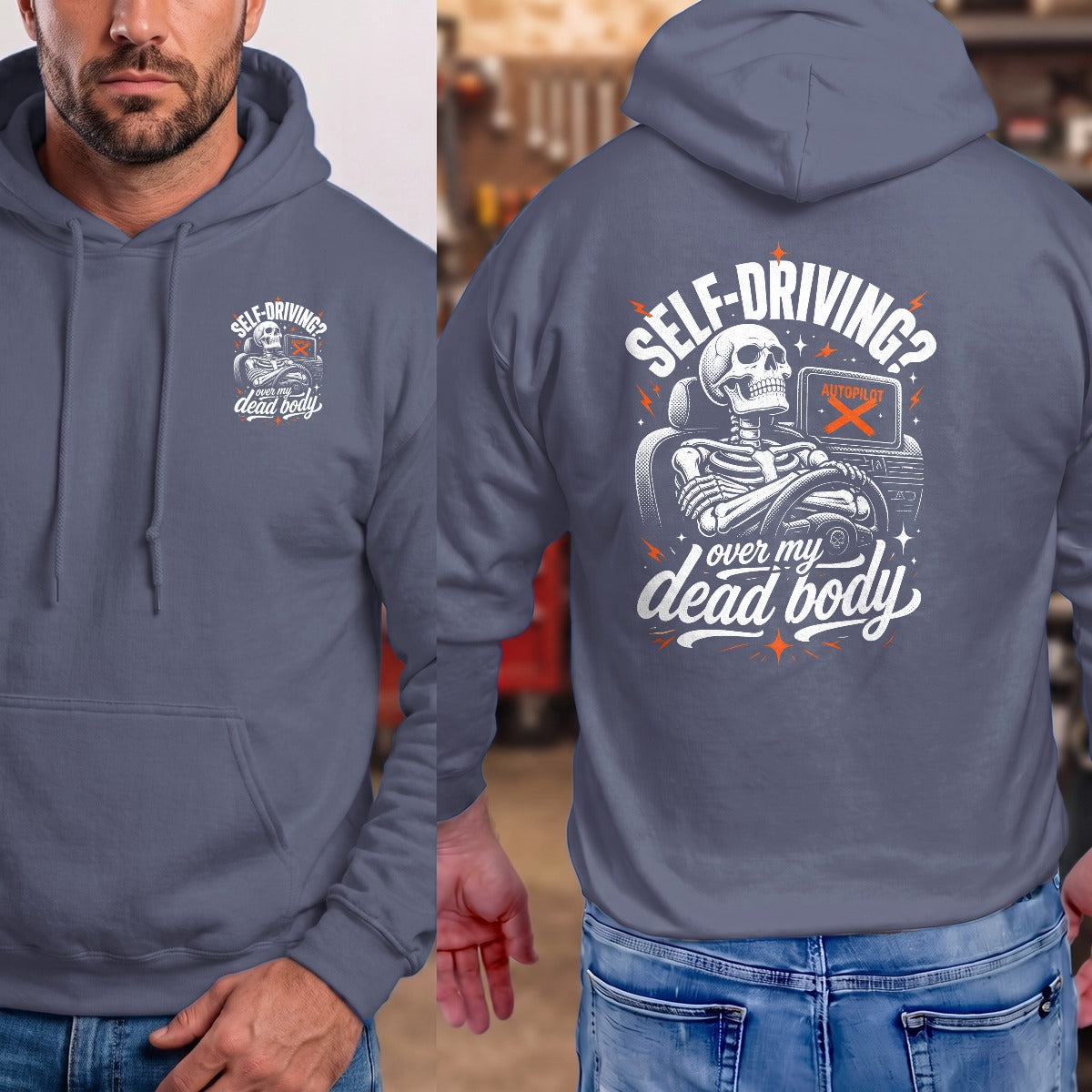 Heather Navy | Front & Back