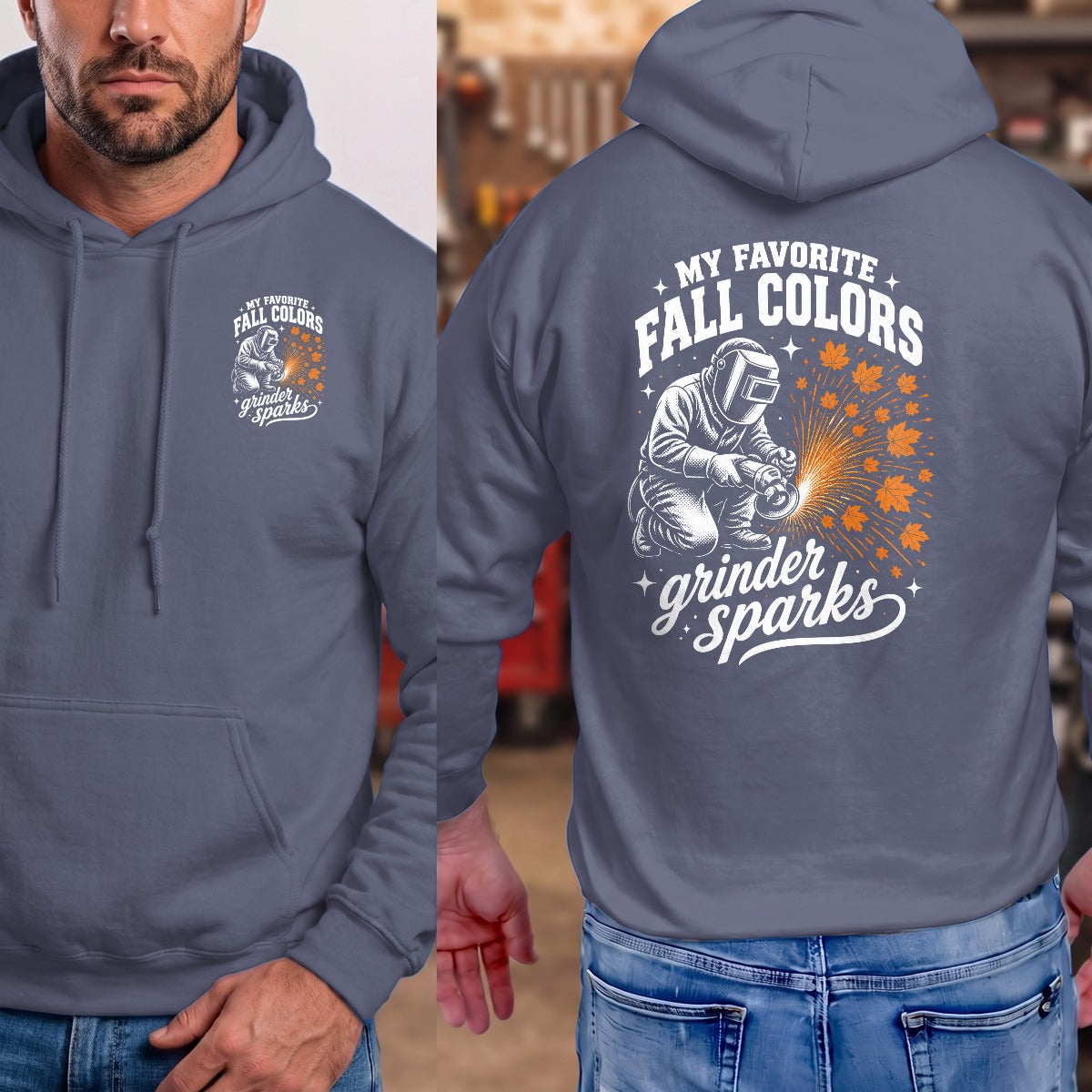 Heather Navy | Front & Back