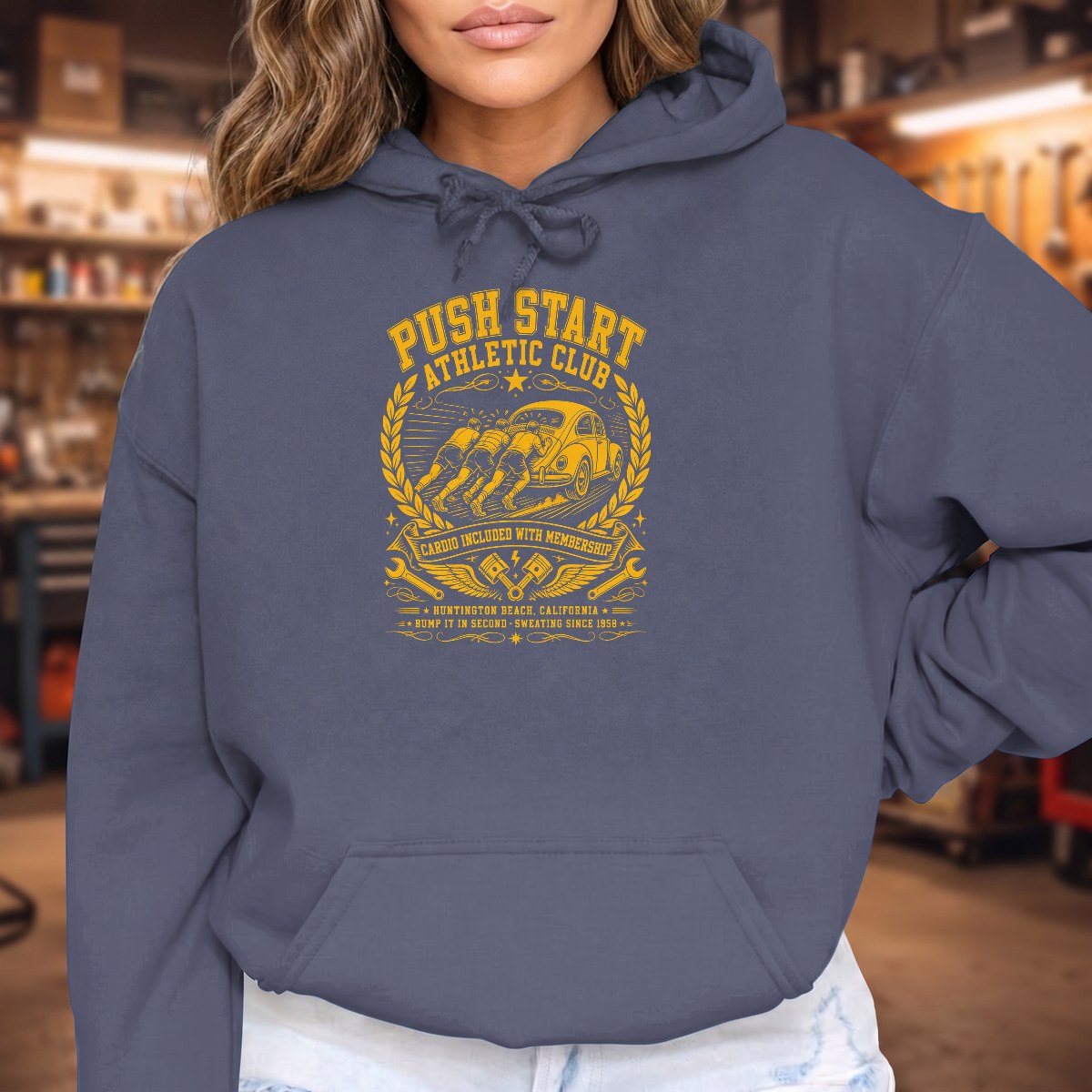 Heather Navy | Front