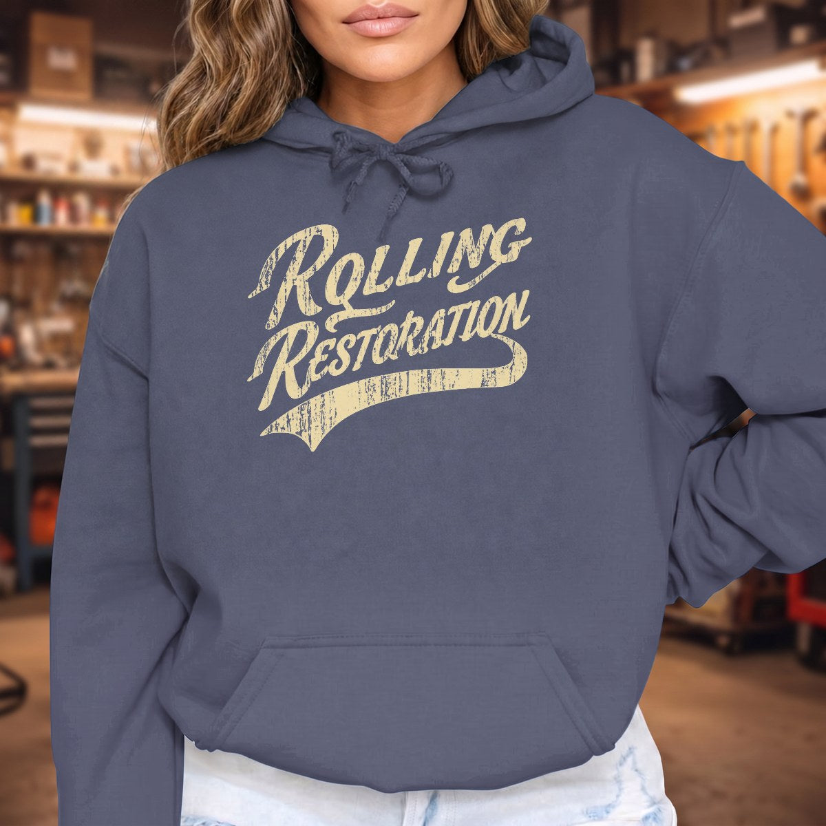 Heather Navy | Front