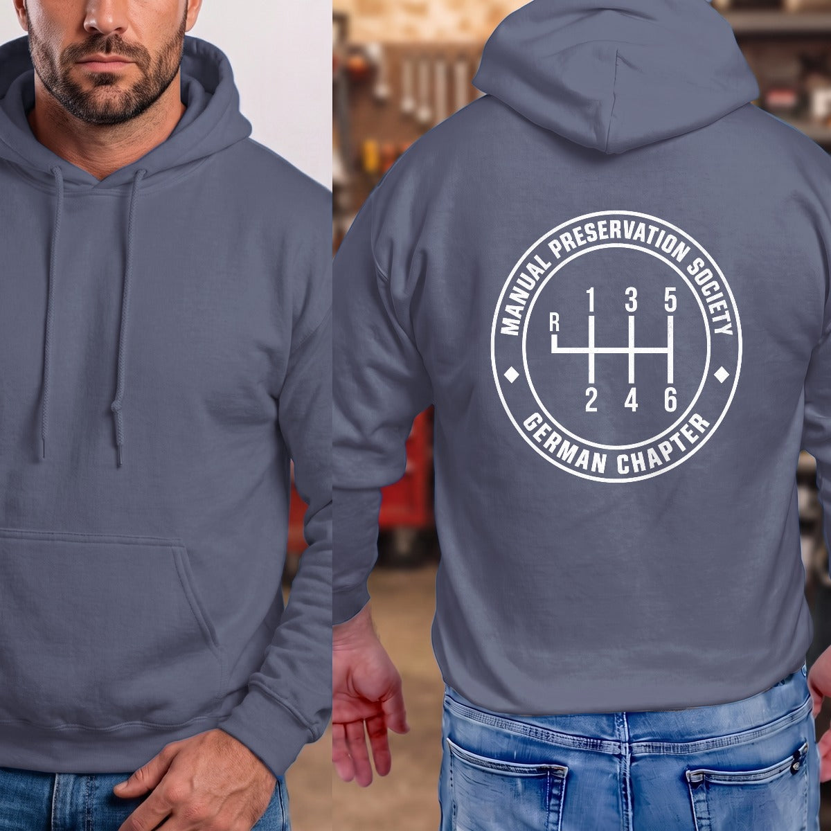 Heather Navy | Full Back