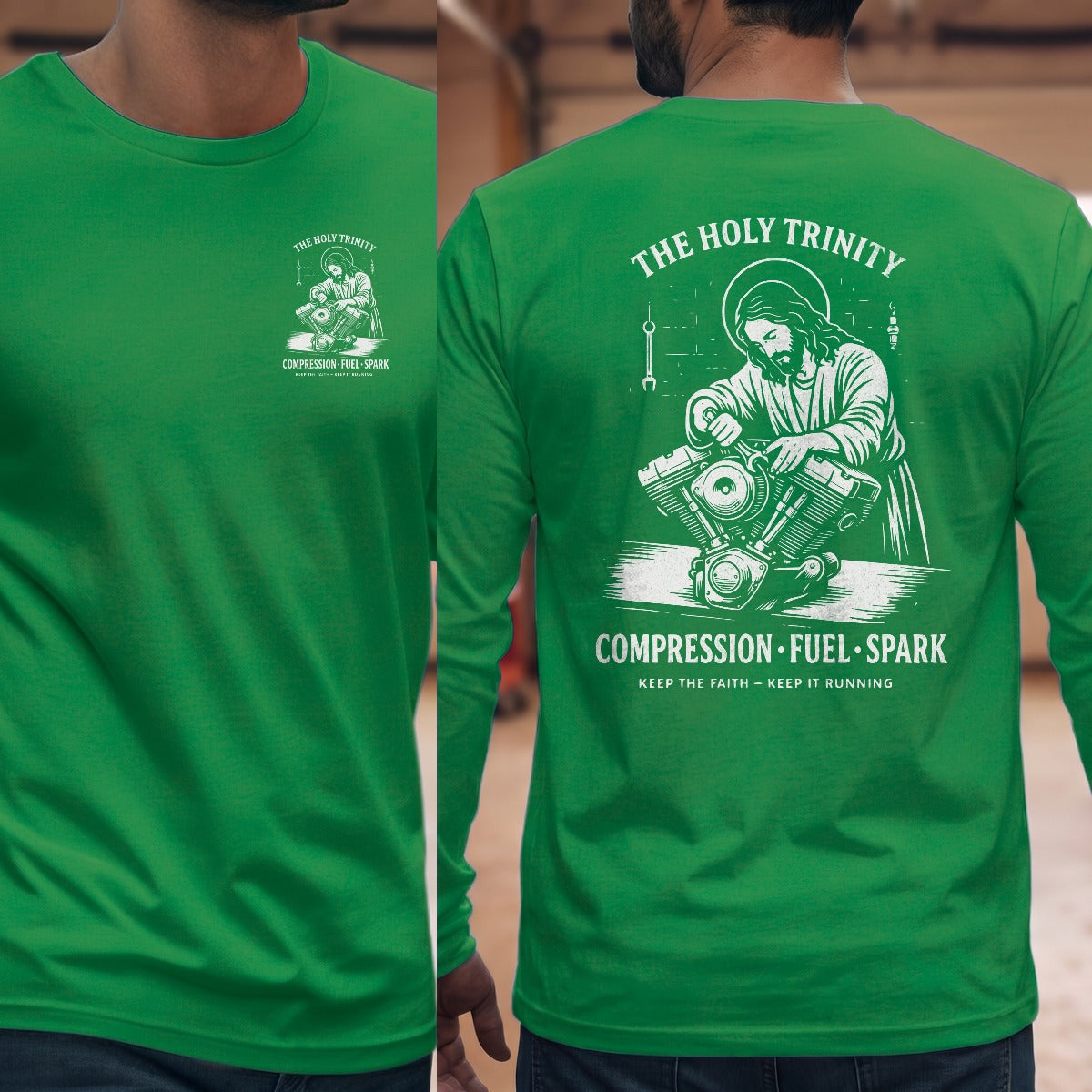 Irish Green | Left Chest + Back