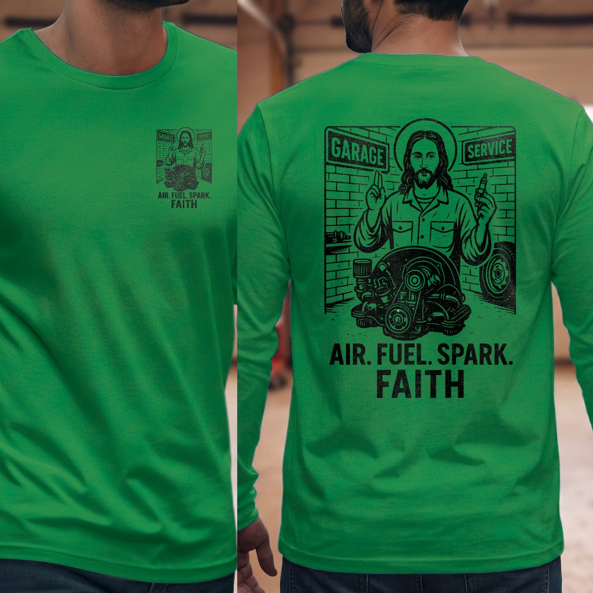Irish Green | Left Chest + Back