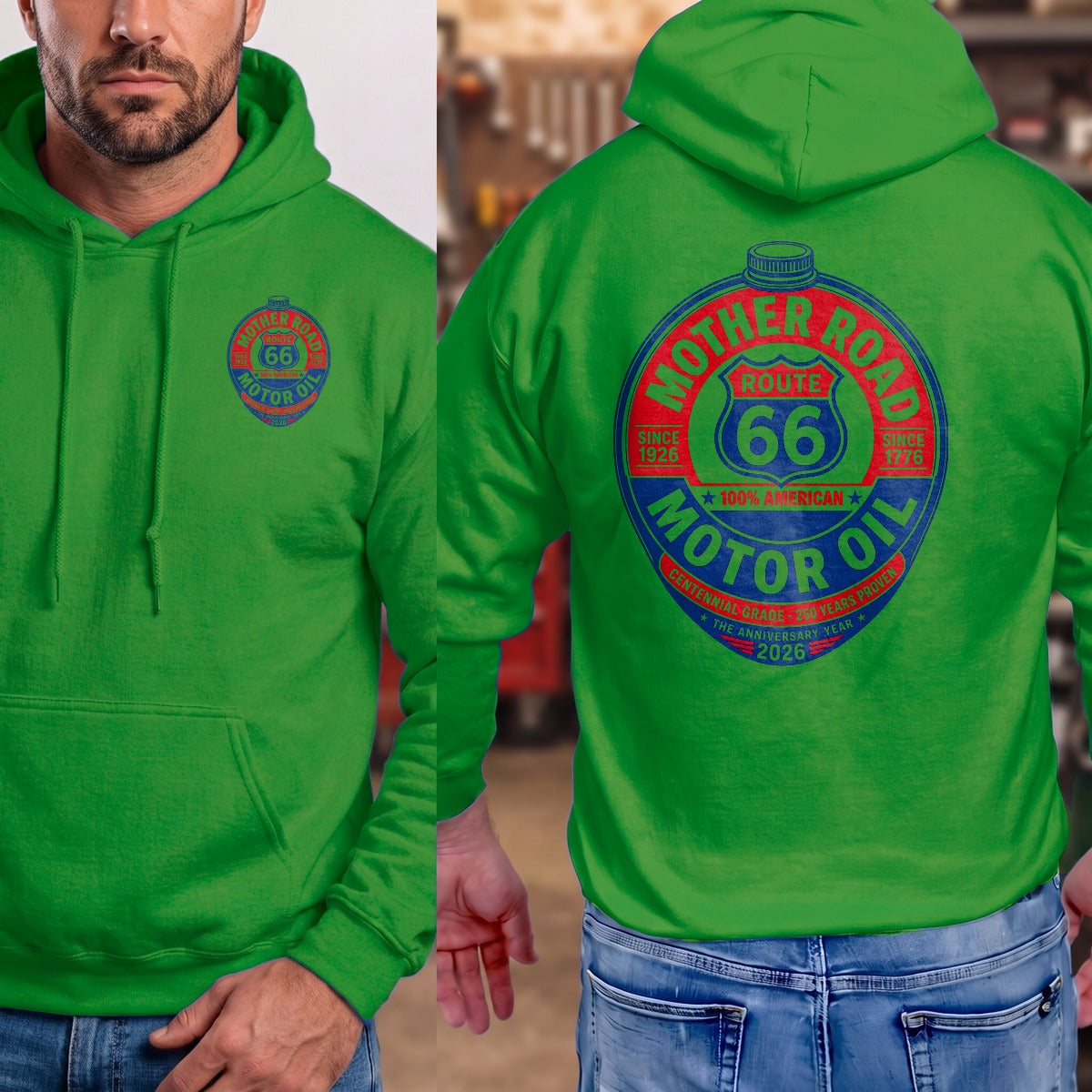 Irish Green | Left Chest + Back