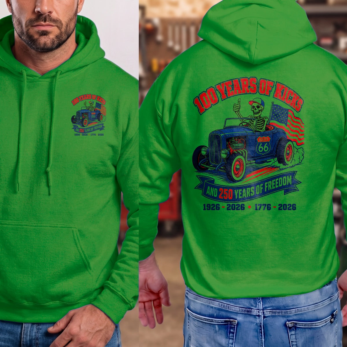 Irish Green | Left Chest + Back