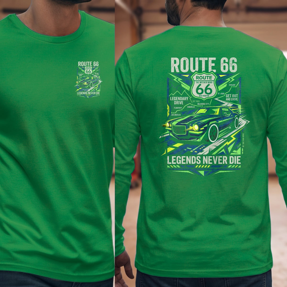 Irish Green | Left Chest + Back