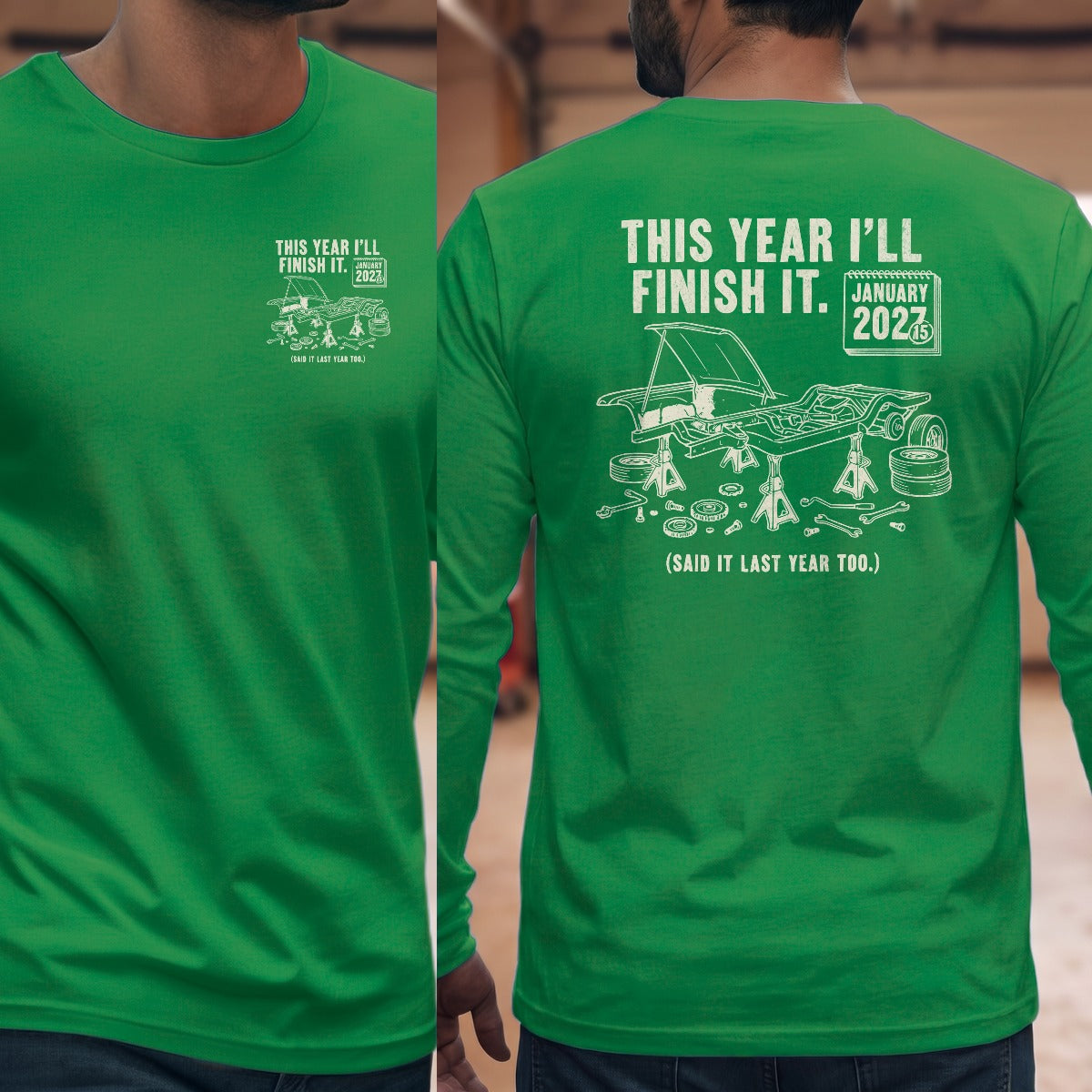 Irish Green | Left Chest + Back