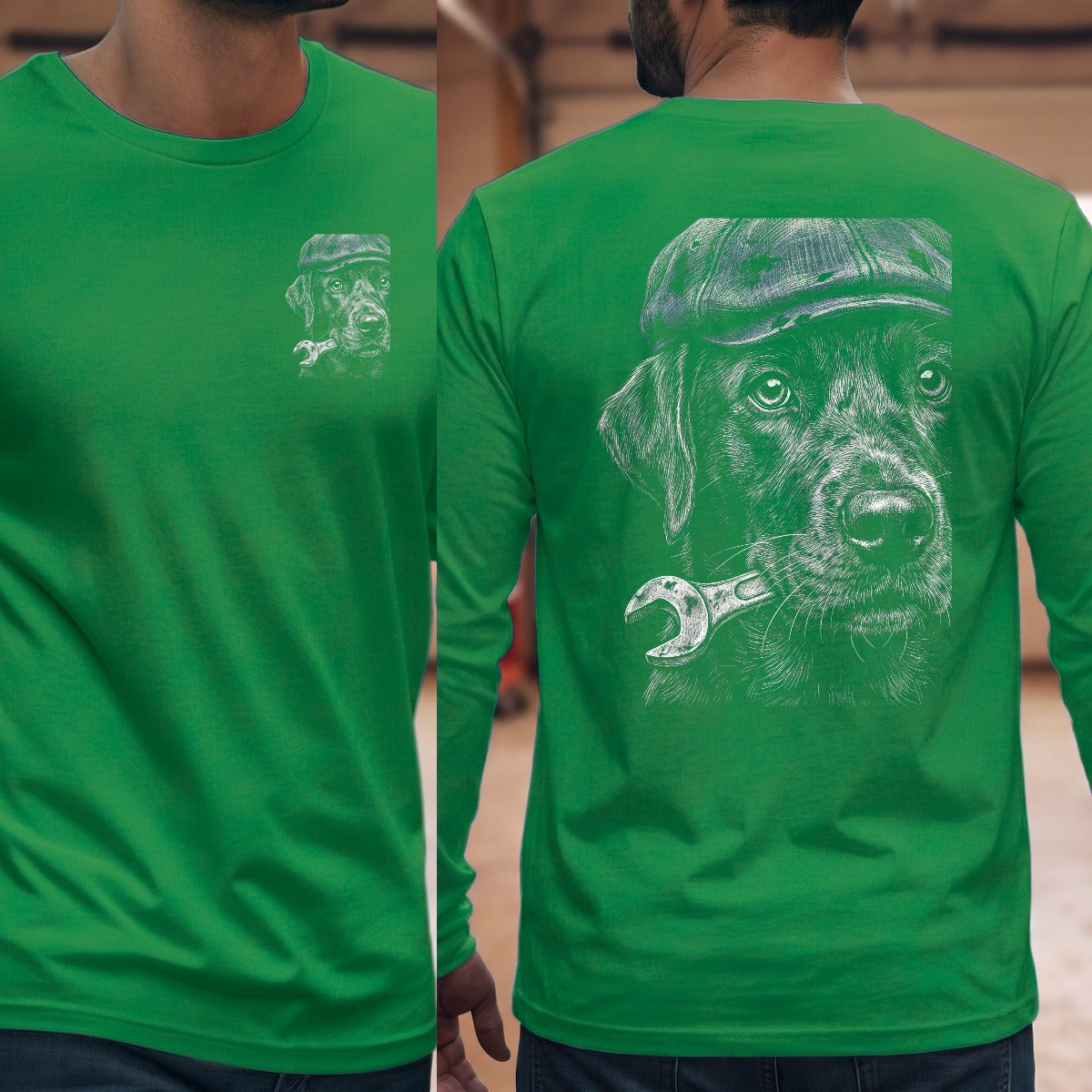 Irish Green | Left Chest + Back
