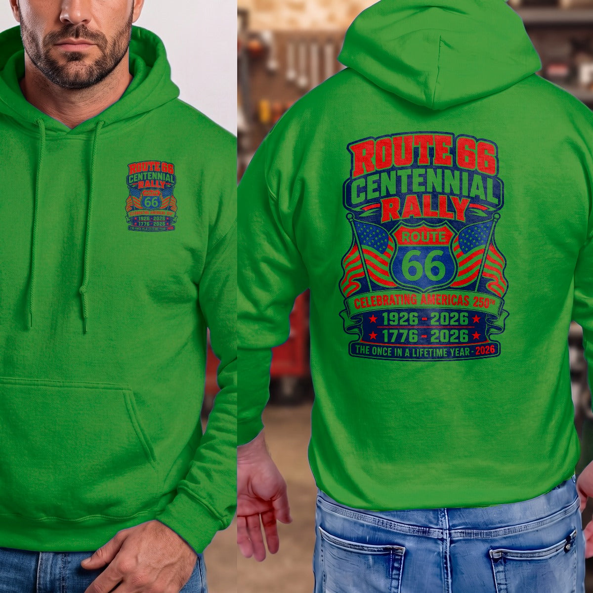 Irish Green | Left Chest + Back