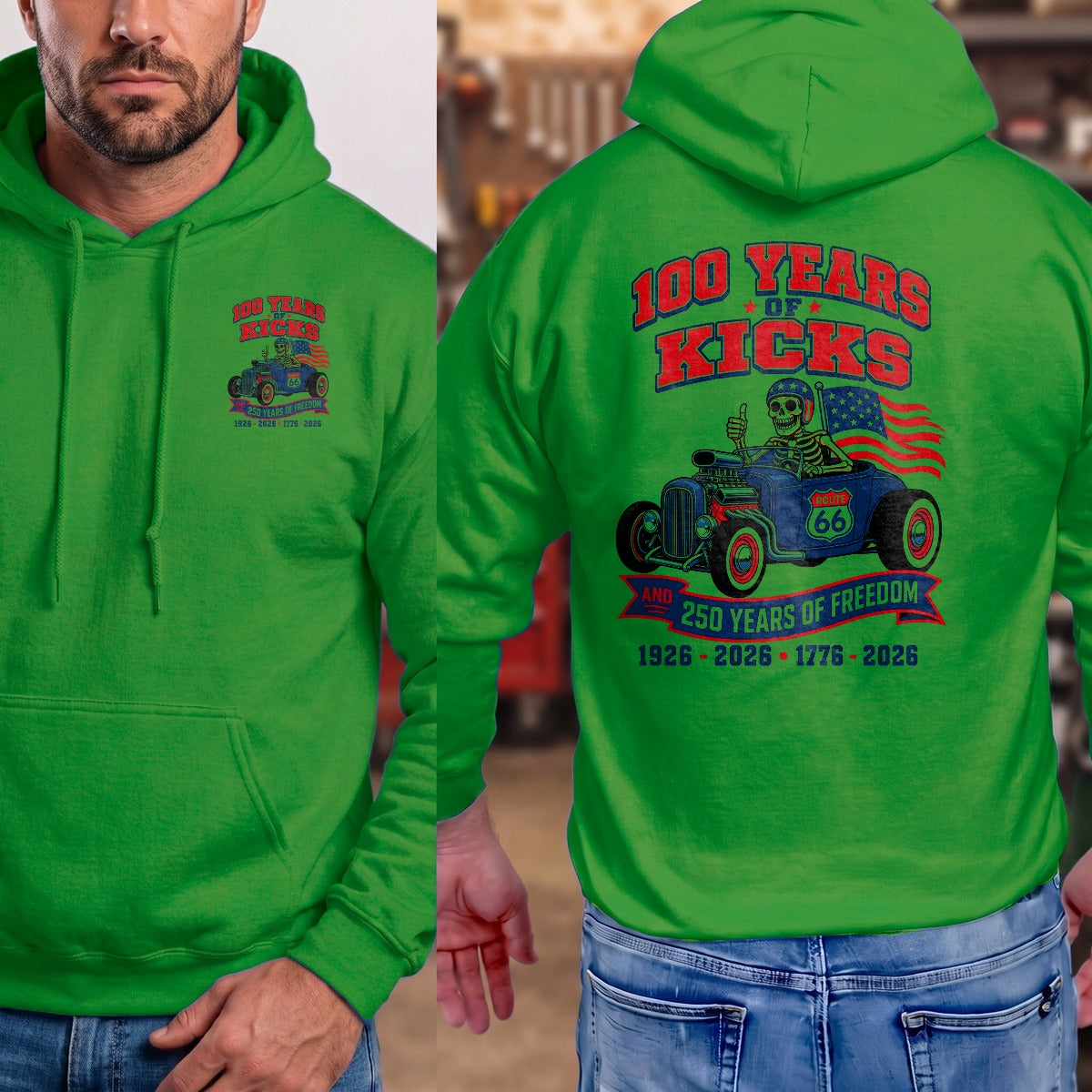 Irish Green | Left Chest + Back