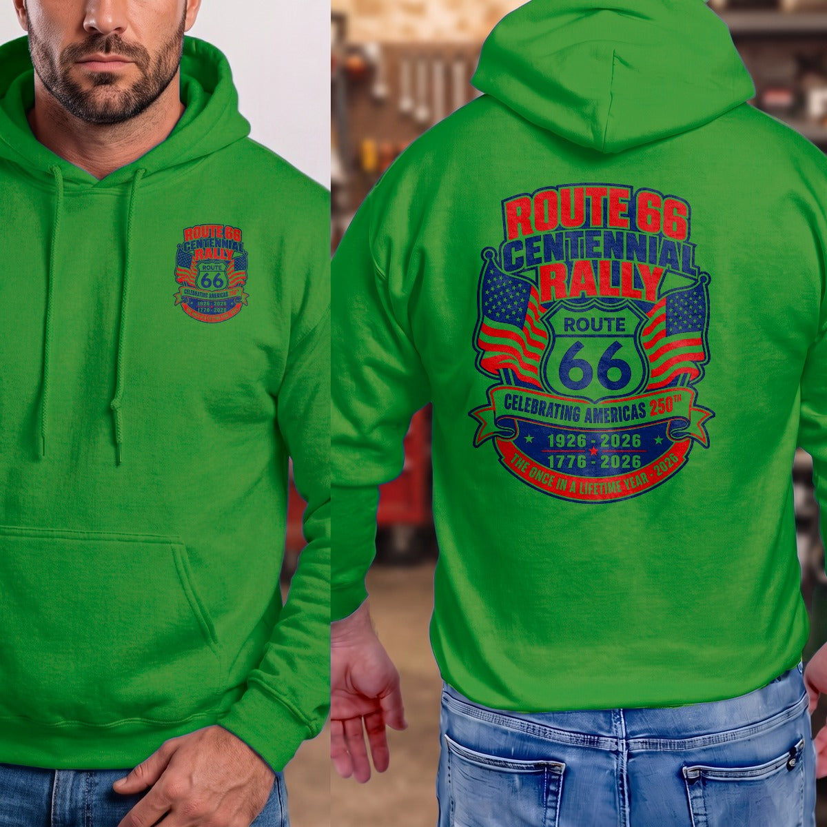 Irish Green | Left Chest + Back