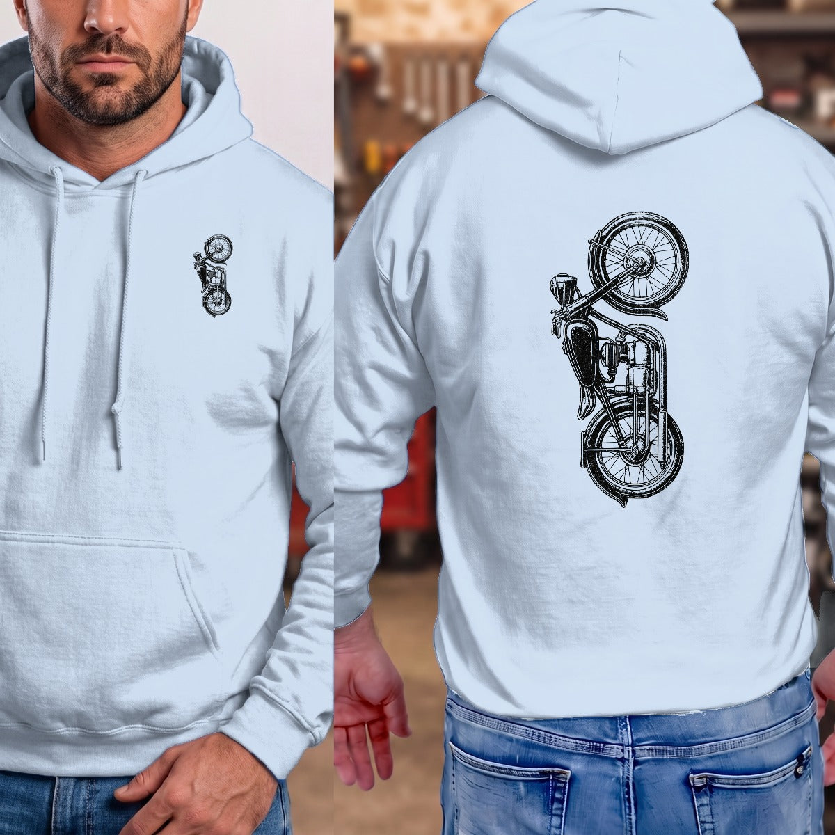 Light Blue | Left Chest + Back