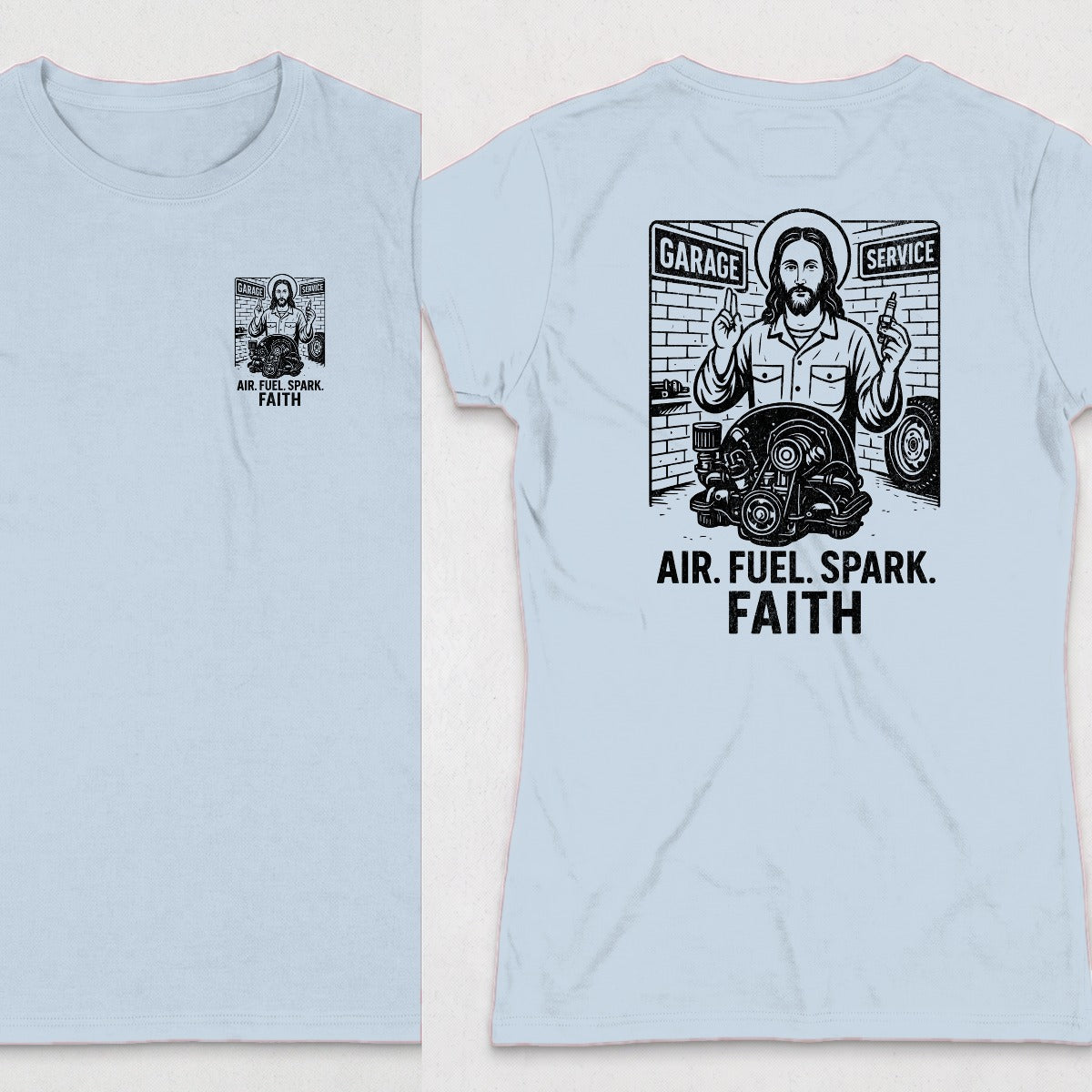 Light Blue | Left Chest + Back