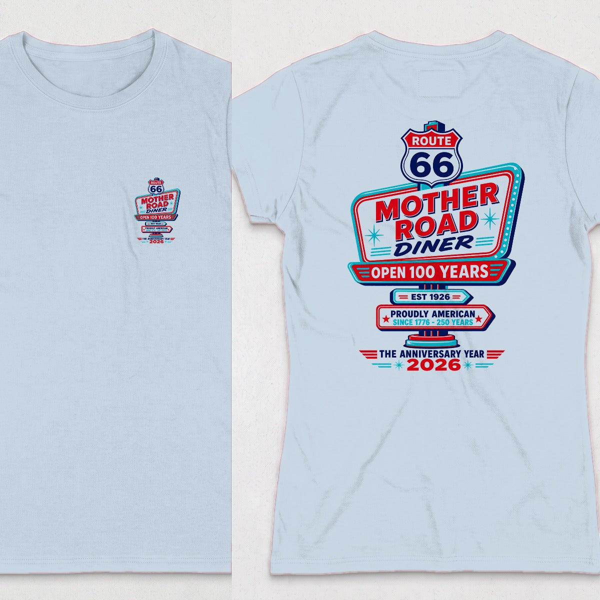 Light Blue | Front & Back