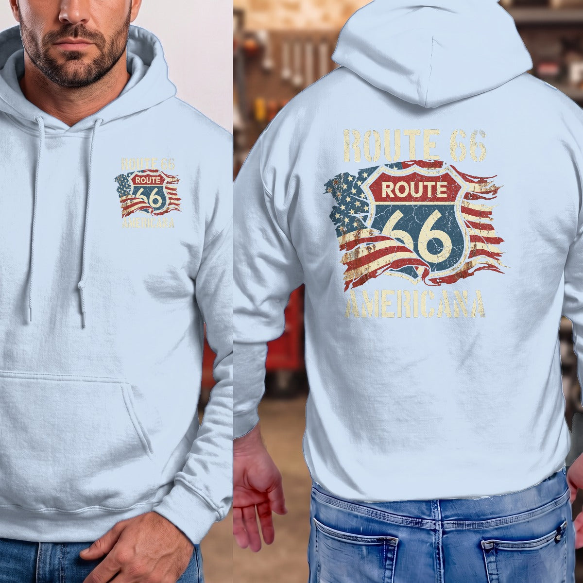 Light Blue | Front & Back