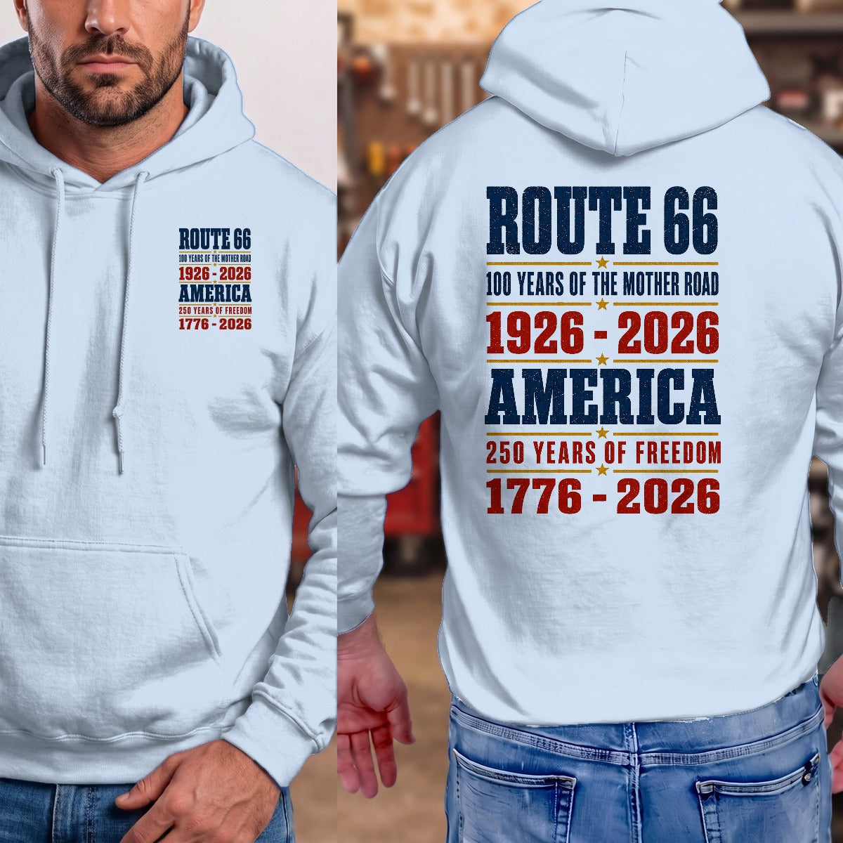 Light Blue | Front & Back