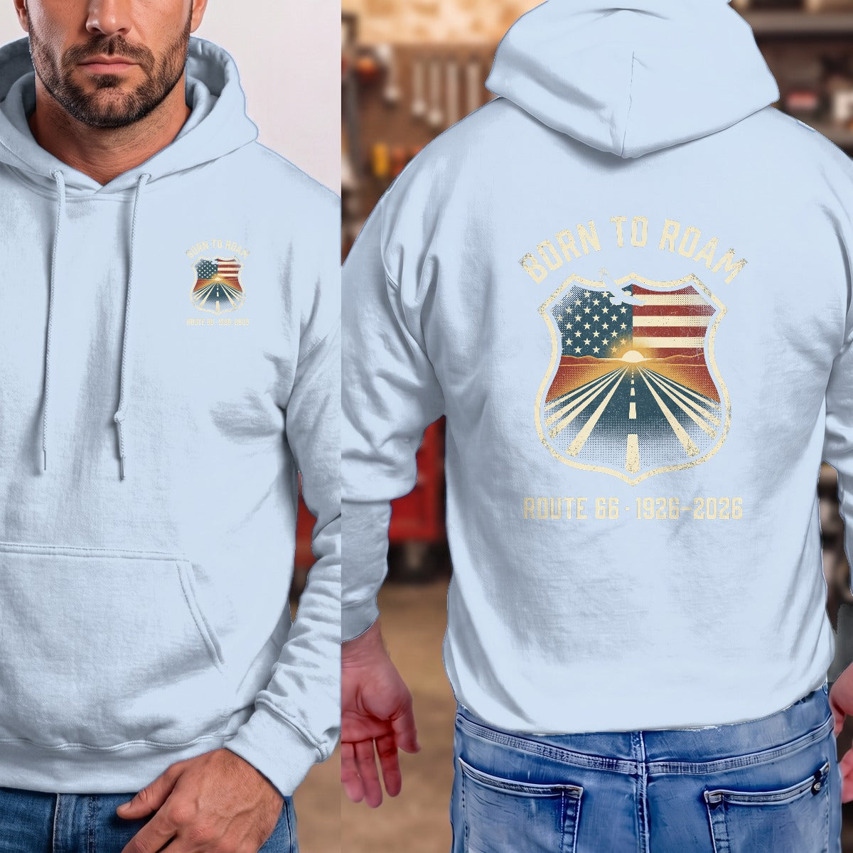 Light Blue | Left Chest + Back