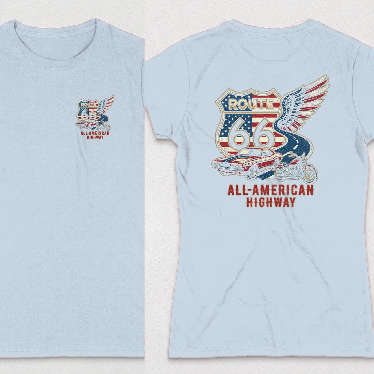 Light Blue | Left Chest + Back