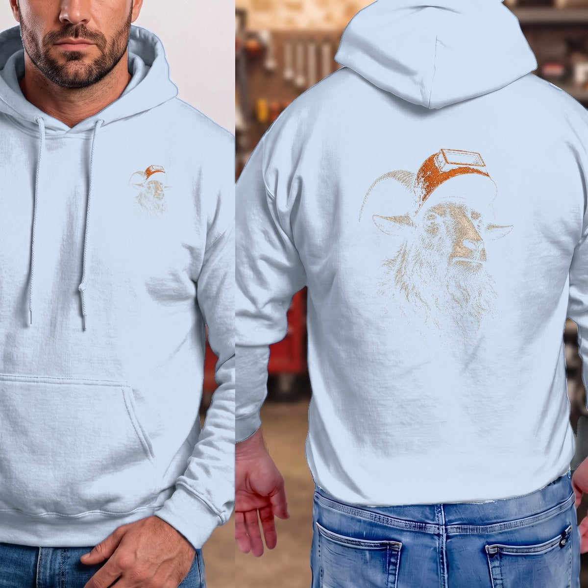Light Blue | Left Chest + Back