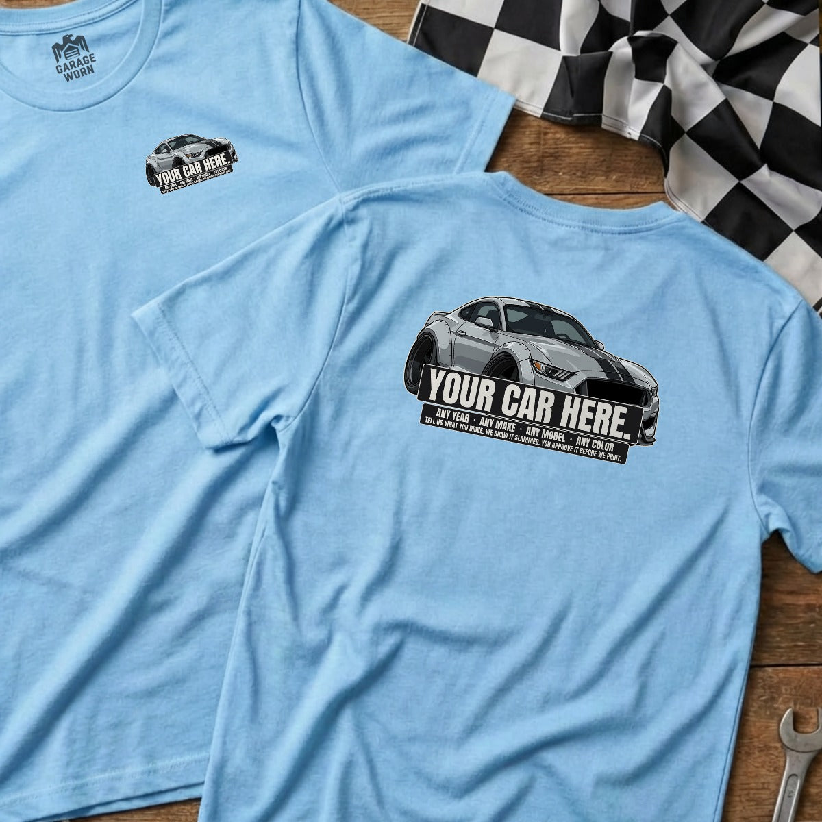 Light Blue | Left Chest + Back