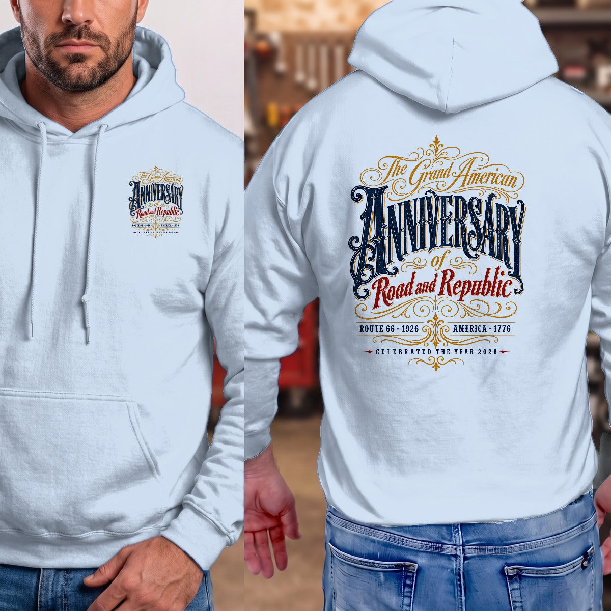 Light Blue | Front & Back