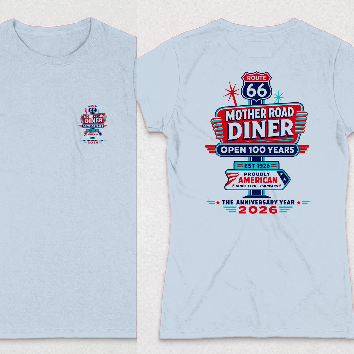 Light Blue | Front & Back