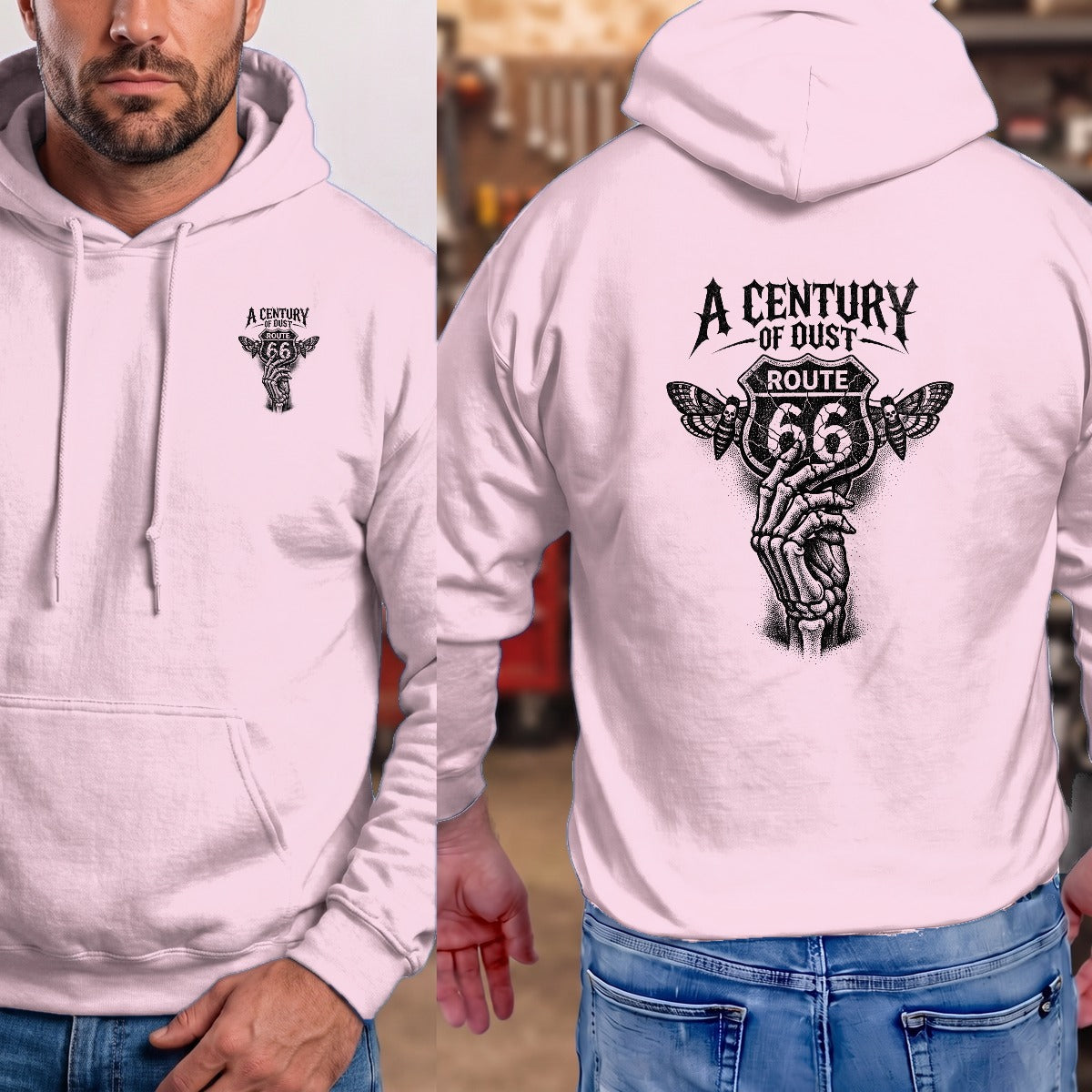 Light Pink | Left Chest + Back