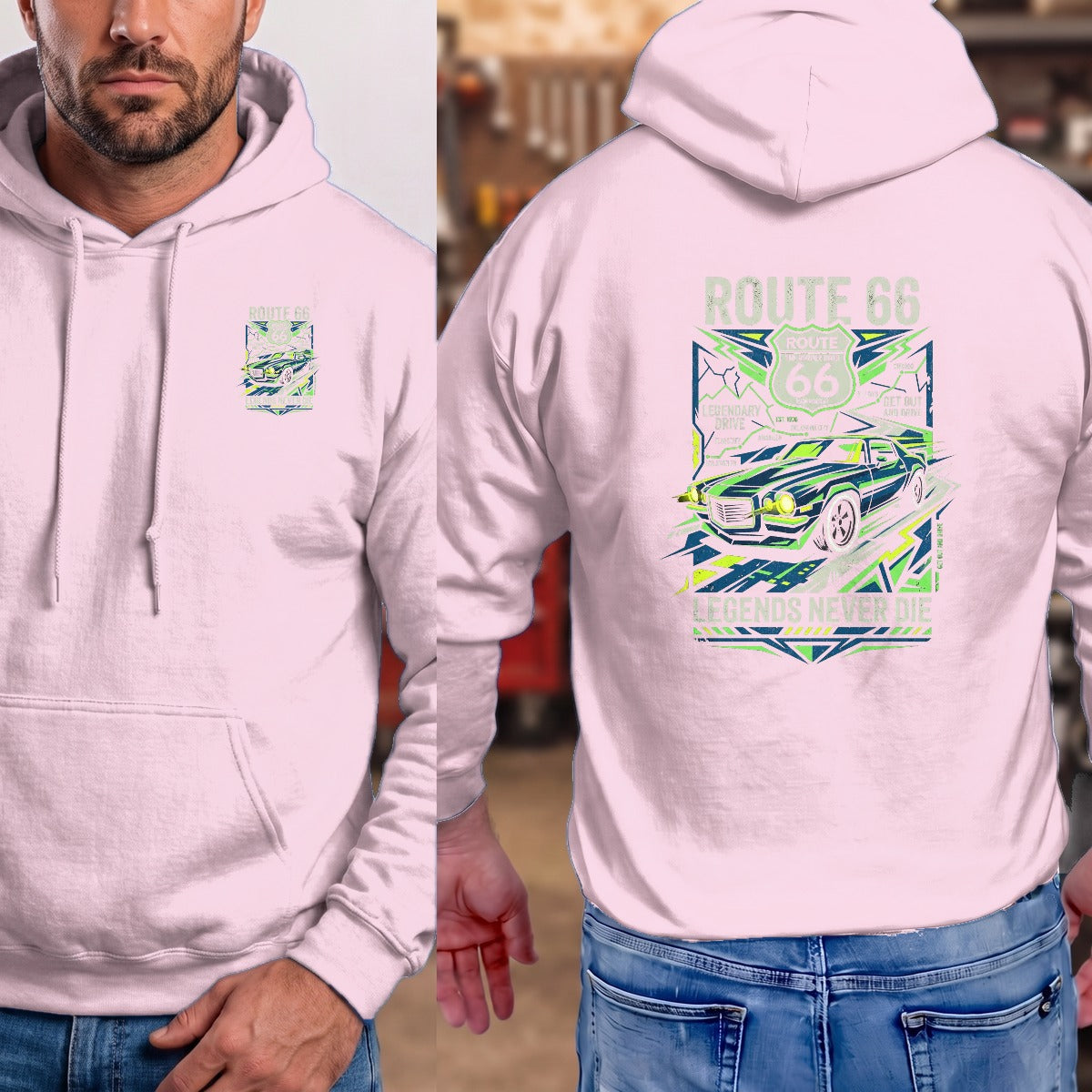 Light Pink | Left Chest + Back